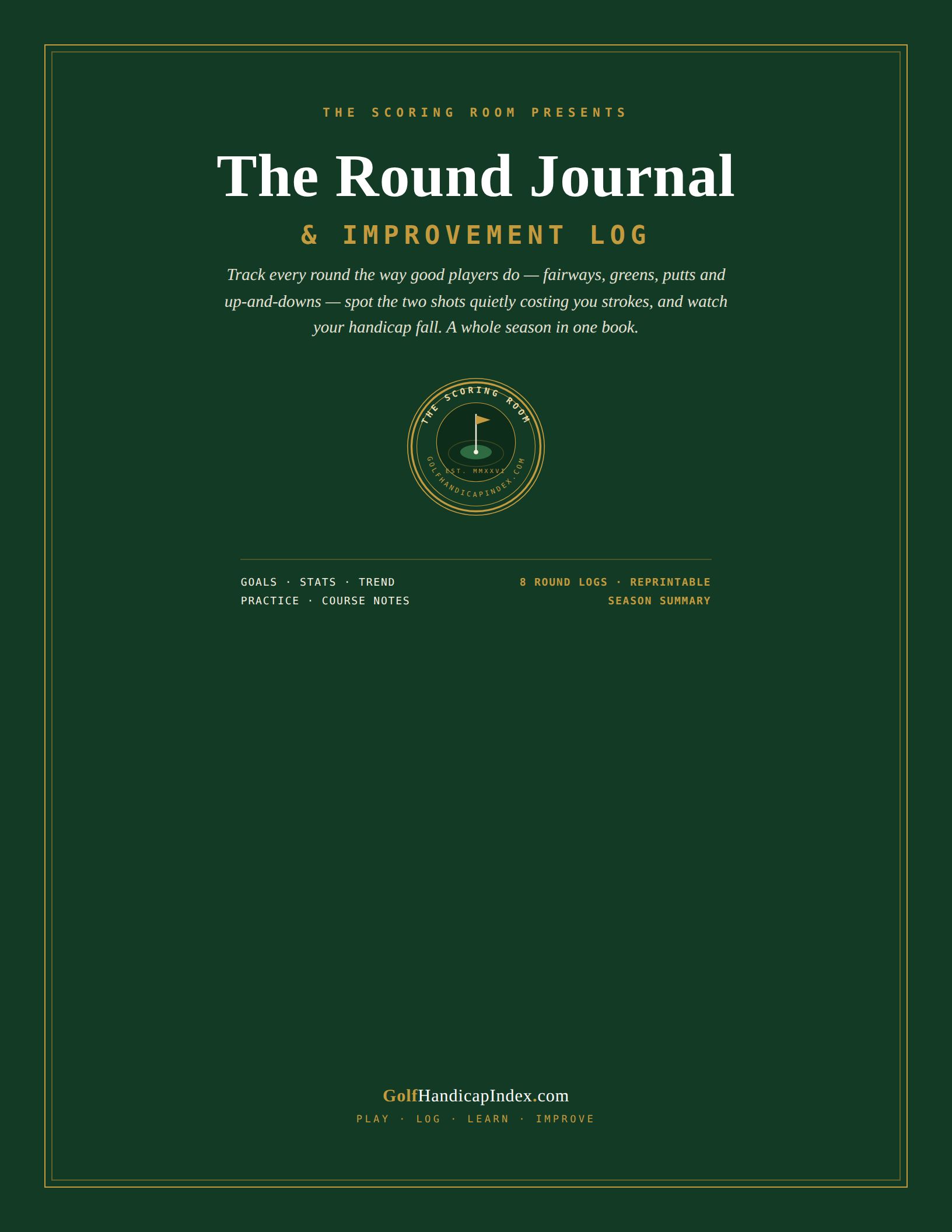 The Round Journal & Improvement Log — cover